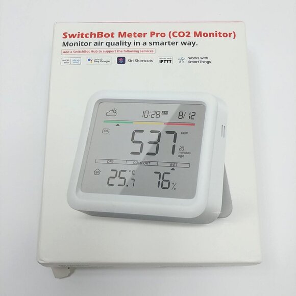 NEW SwitchBot Meter Pro CO2 Air Quality Monitor Built-in‎ Hygrometer/Thermometer - Picture 1 of 6